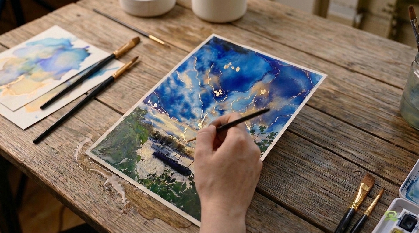 Oeuvre d’INAD présentée dans un atelier d’artiste